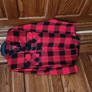 sexy plaid top xxl super cute NWOT